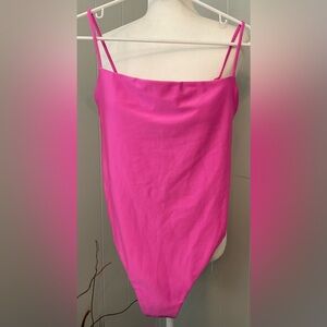 Vibrant Pink Spaghetti Strap Bathing suit